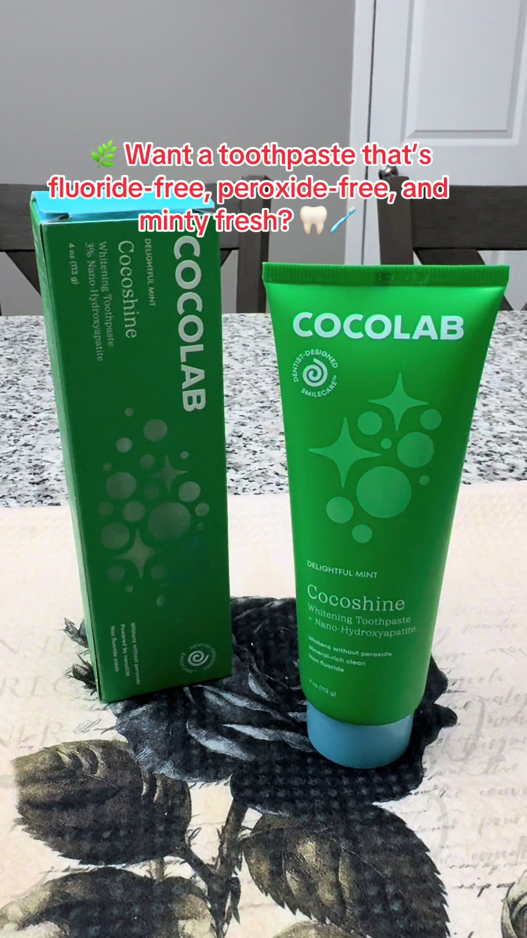 TikTok post by @stac_mil for Cocofloss. Caption reads: Did you know some whitening toothpastes don’t use....