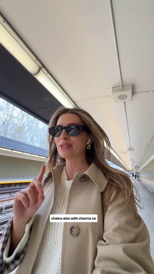 Instagram post by @marinarossa for upandarmed. Caption reads: cutest hand chain at @upandarmed 🌙 thank you for....