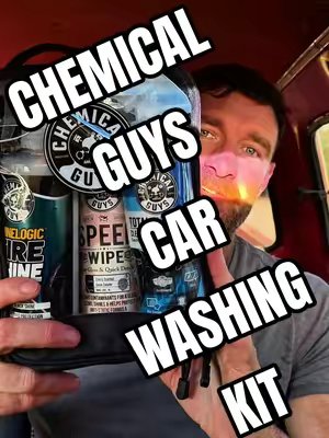 TikTok post by @_bergamont for Chemical Guys. Caption reads: @Chemical Guys Car Washing Kit - Automotive [...].