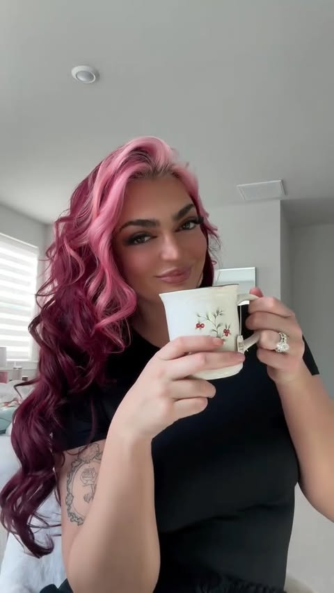 Instagram post by @mikki_duns for TYMO Beauty. Caption reads: spilling the ☕️ on why you should add this TYMO....