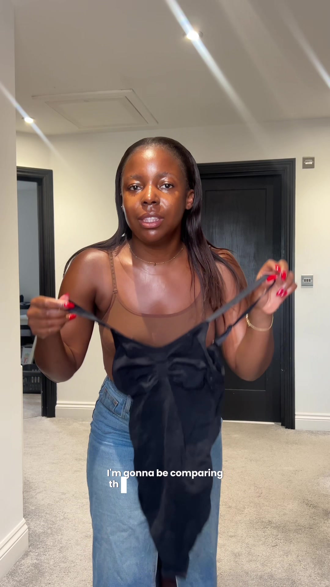 TikTok post by @chengetaivictoriahome for Conturve. Caption reads: [...] my savage x fenty bodysuit with my @Conturve....