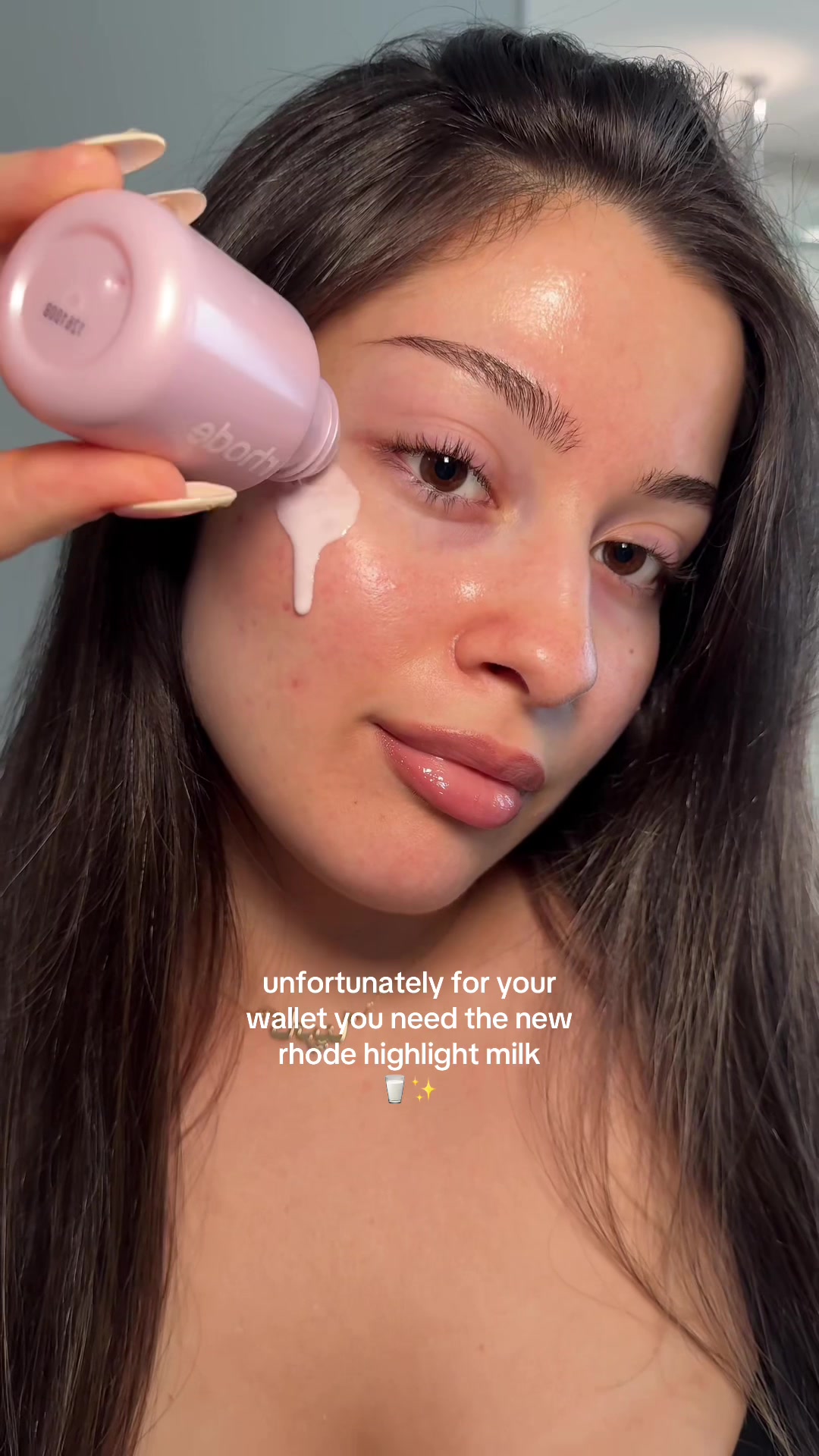 TikTok post by @222katerina for Rhode Skin. Caption reads: [...] I needed and more tbh 🪽 @rhode skin rhode....