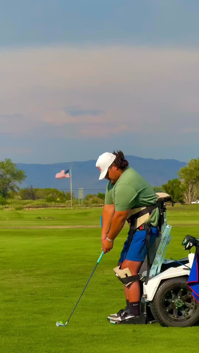 Instagram post by @max_togisala for Good Good Golf. Caption reads: Flag was a paid actor🇺🇸 #golfswing #golf #reels....