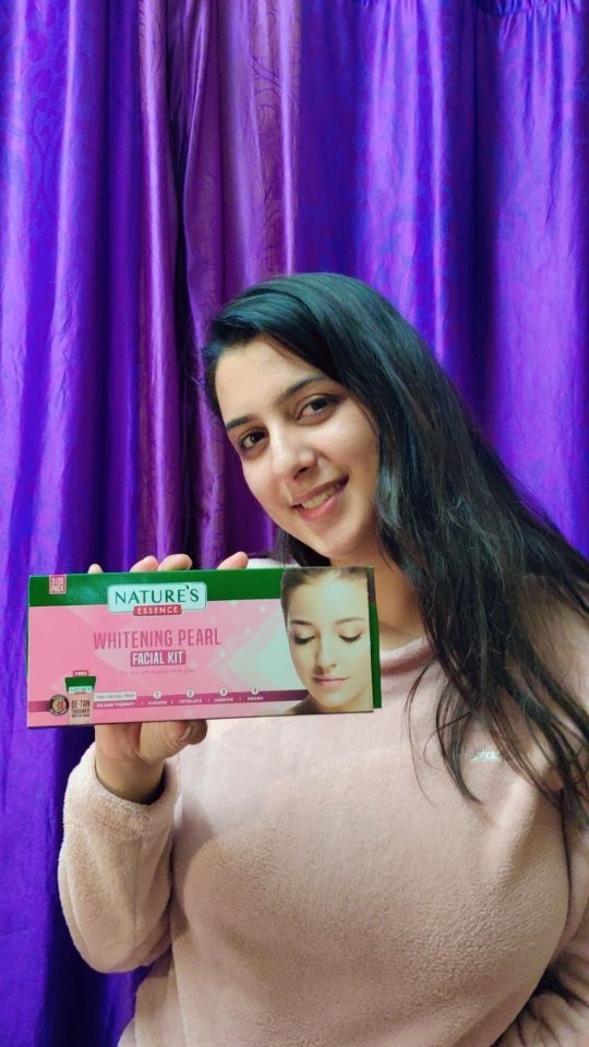 Instagram post by @_iam_mahima for Nature’s Essence. Caption reads: #ad  I take a vow this new year to do regular....