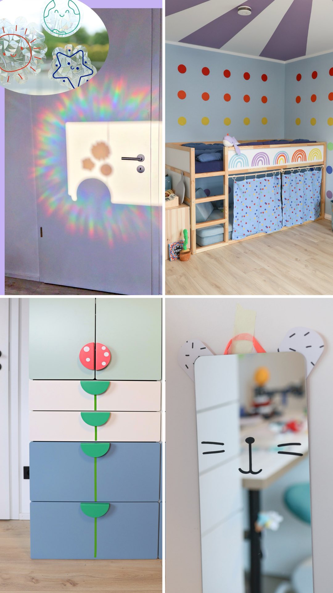 Instagram post by @bauherrlich for Cricut. Caption reads: [Werbung] 🎨 5 DIYs fürs Kinderzimmer mit Cricut....