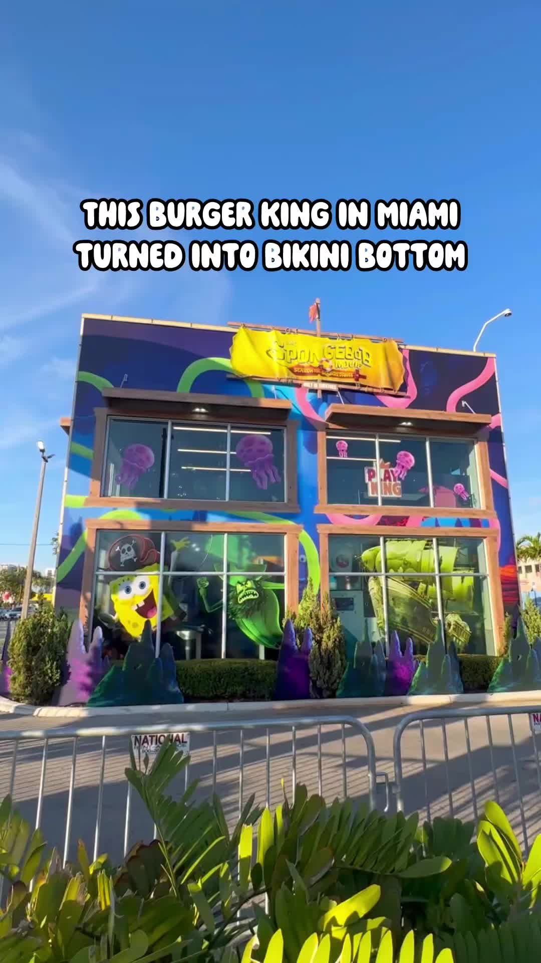 TikTok post by @iviethefoodie for Burger King. Caption reads: This Burger King in Miami turned into Bikini....