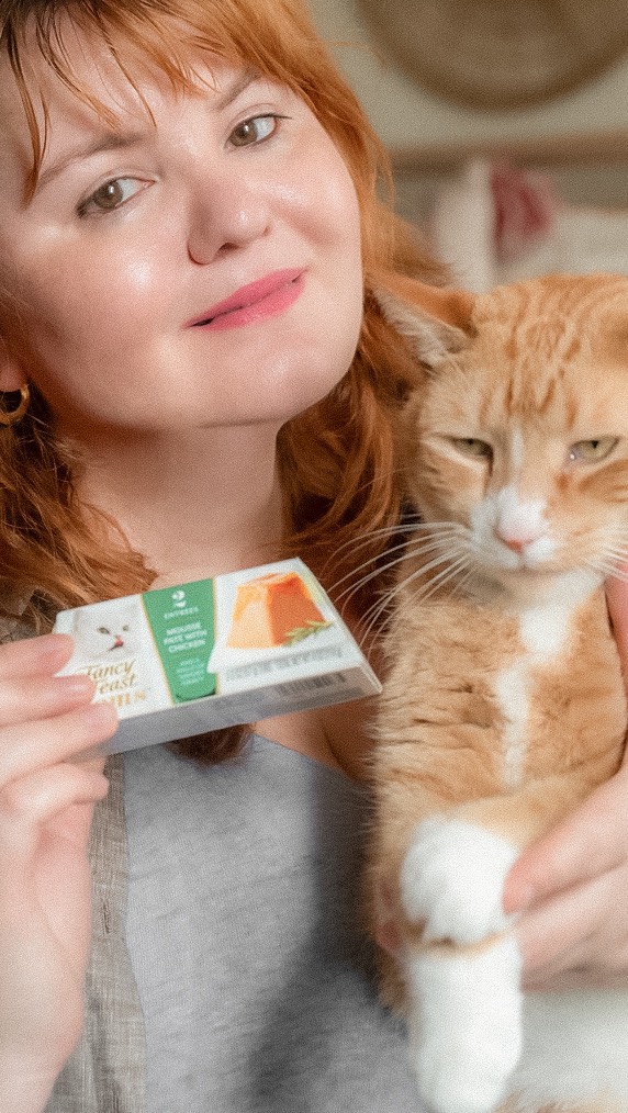 Instagram post by @kate_romanoff for Fancy Feast. Caption reads: #ad Picked up my favorite at @Target -....