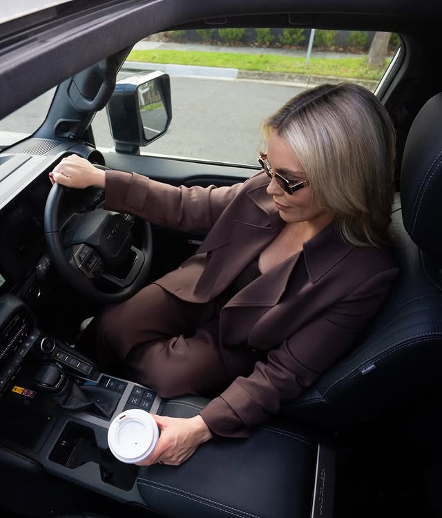 Instagram post by @abbeycholmes for Toyota Australia. Caption reads: [...] now 🤎☕️👌🏼 @toyota_aus #ToyotaAustralia....