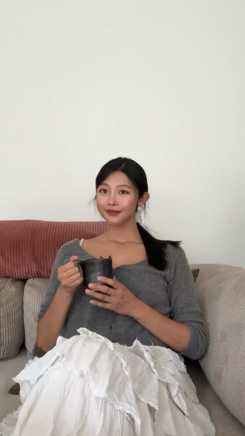 Instagram post by @hazelchoiii for AXIS-Y. Caption reads: A happy weekend in my new home💚 #ad #axisy.