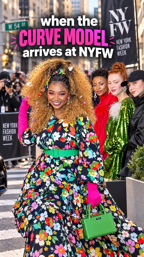 Instagram post by @sydneylbell for Kate Spade New York. Caption reads: @katespadeny when the CURVE MODEL pulls up to NYFW....