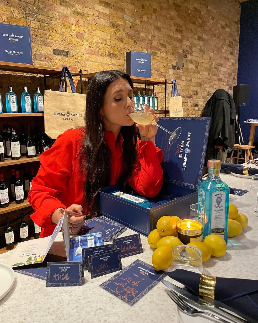 Instagram post by @jessieware for Bombay Sapphire. Caption reads: Hosted a lovely day with @bombaysapphireuk last....