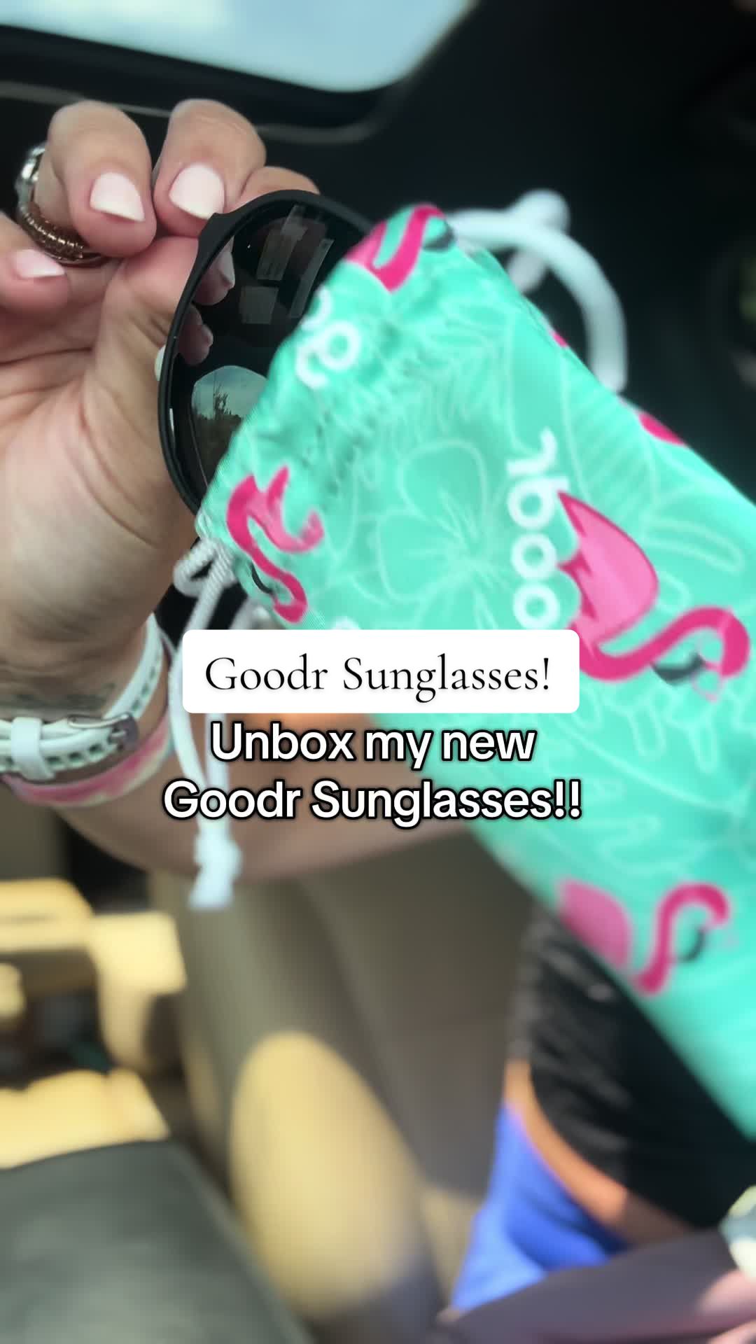 TikTok post by @_kimberly.co_ for Goodr. Caption reads: @goodr you did it again! These [...].