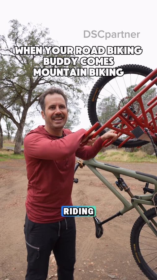 Instagram post by @caliradokid for Dollar Shave Club. Caption reads: Road Biker tries Mountain Biking.

Whether you’re....