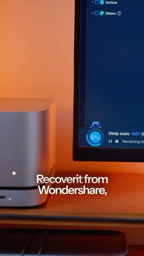 Instagram post by @joinfaizanj for Wondershare. Caption reads: [...] recovery software Recoverit from....