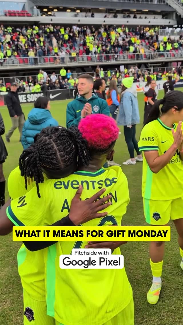 Instagram post by @mondaygift7 for National Women's Soccer League. Caption reads: What it means to Gift Monday to be headed to the....