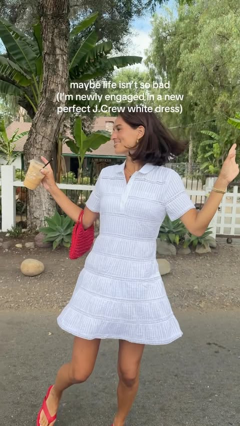 Instagram post by @ellasandramuse for J.Crew. Caption reads: & my man asked if I wanted a pic 😍😍💍 @jcrew....