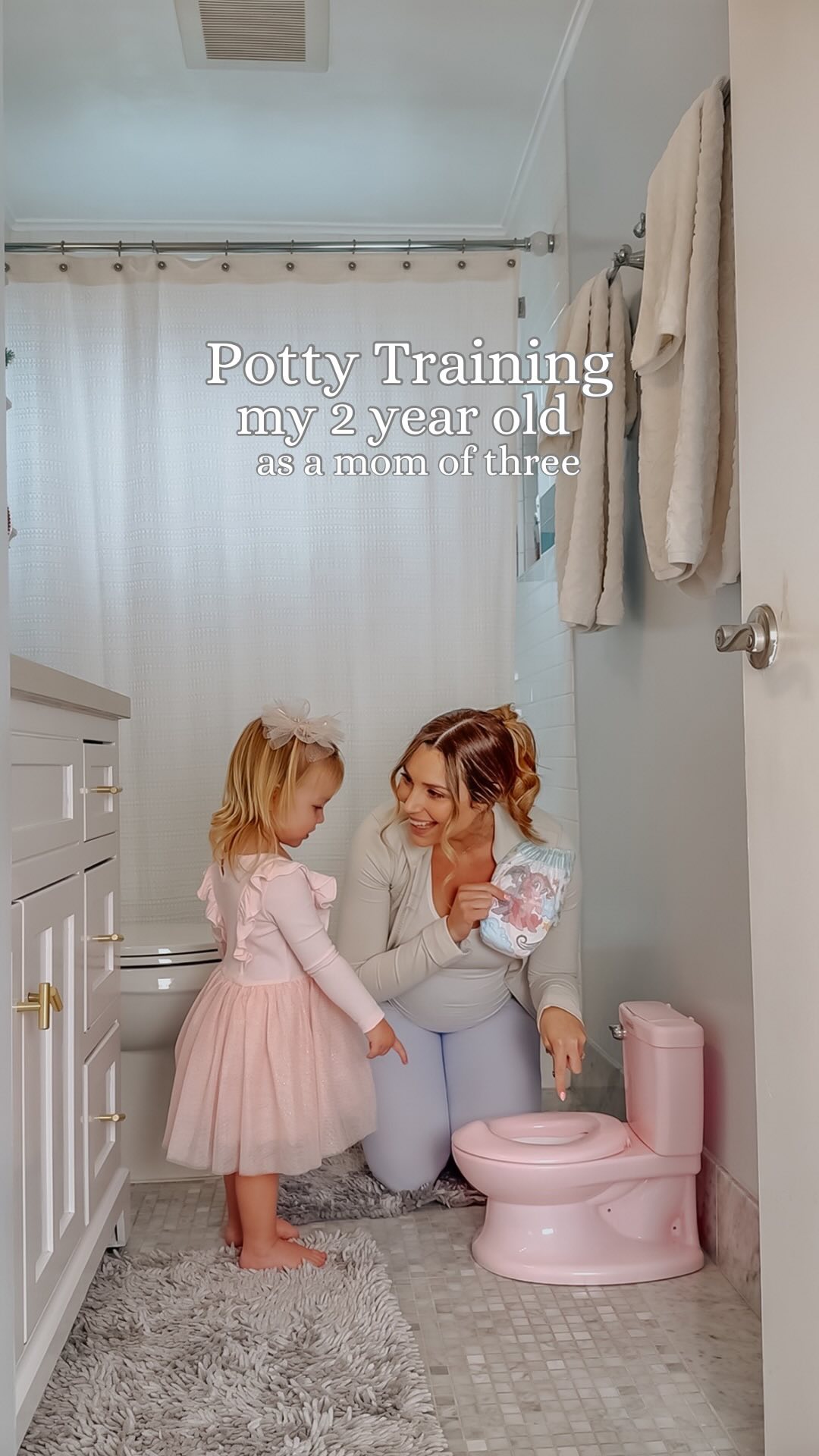 Instagram post by @jenniedimatteo for All Good. Caption reads: #ad Potty Training for the third time and it’s....