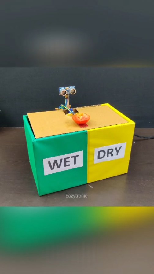 Instagram post by @eazytronic3795 for JLCPCB. Caption reads: How to make wet and dry Waste Management Project....