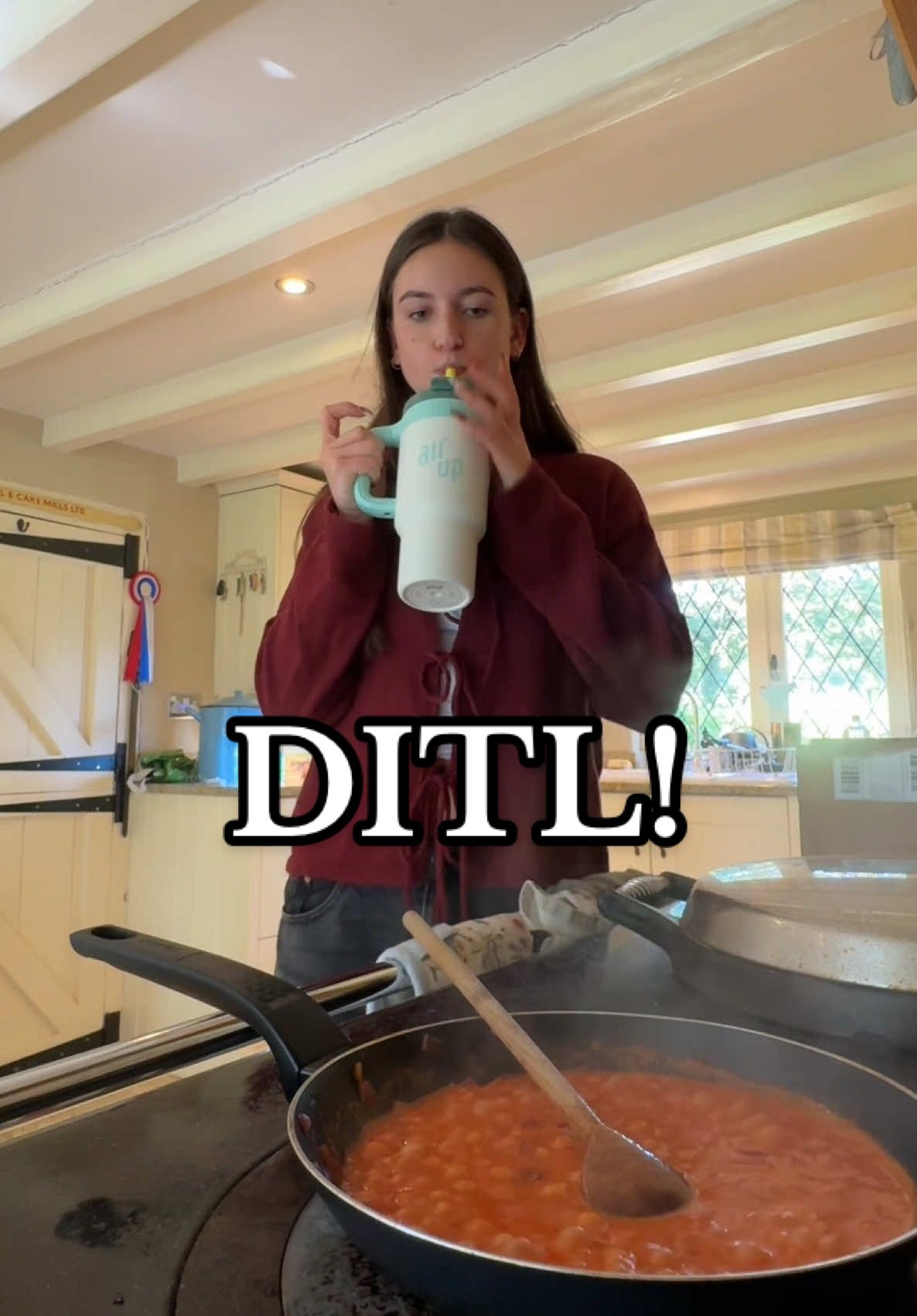 TikTok post by @ventwithdaisy2 for air up. Caption reads: Spend a day with me to try and be as productive as....