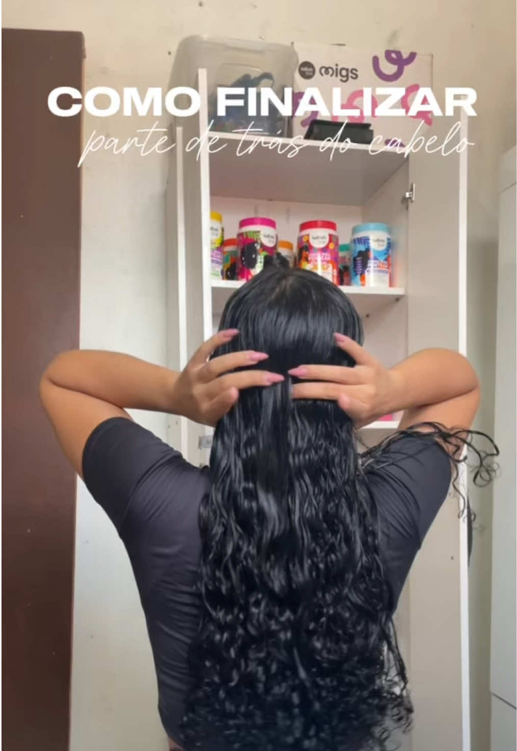 TikTok post by @mbiazhx for Salon Line. Caption reads: [...] #heymigs #fyp #salonlinebrasil....