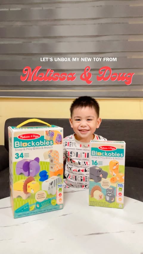 Instagram post by @khamzyyy_ for Melissa & Doug. Caption reads: [...] of play that truly matters. 🧠 Find Melissa....