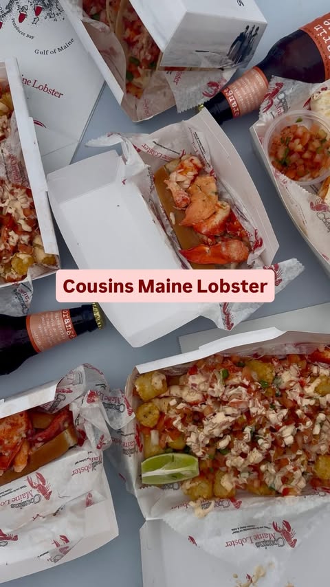 Instagram post by @theindyfoodcouple for Cousins Maine Lobster. Caption reads: [...] on Shark Tank and now @cousinsmainelobster....