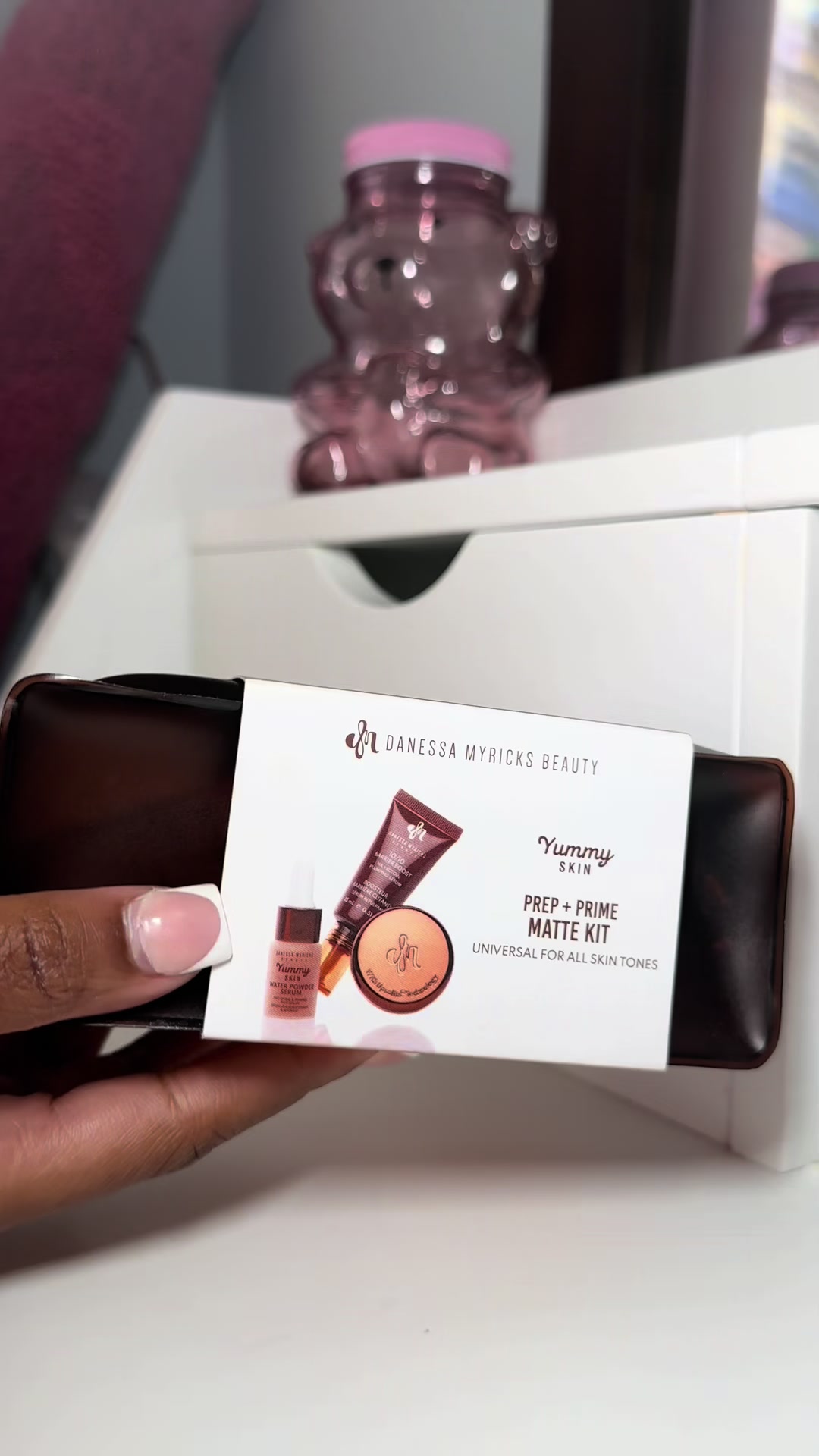 TikTok post by @luhmiraaa for Danessa Myricks Beauty. Caption reads: [...] kit 😍 I love tiny stuff lol....