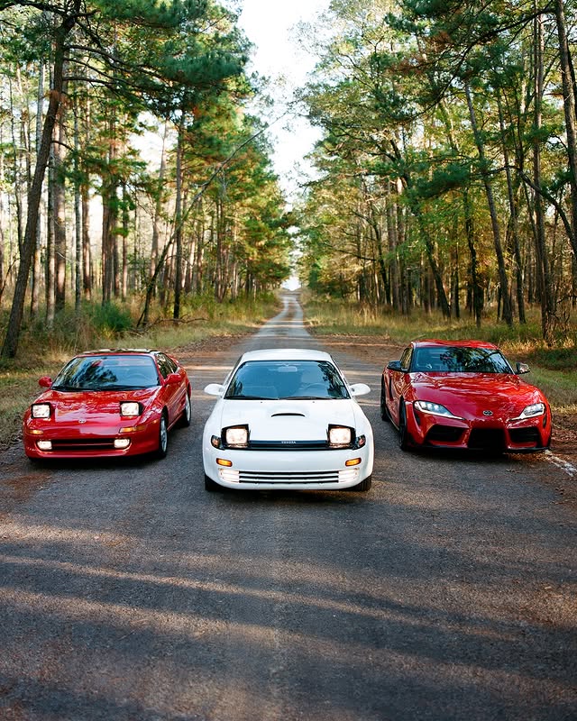 Instagram post by @hijoflacko for Toyota USA. Caption reads: Candy canes. Classic Toyotas. Still sleighing the....