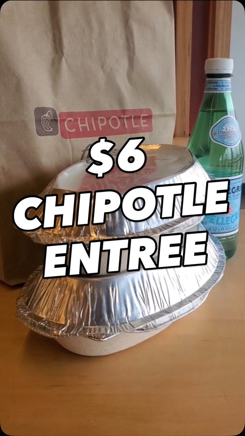 Instagram post by @hip2save for Chipotle. Caption reads: Costume on, appetite ready. 🤠🧛‍♀️ Grab a $6....