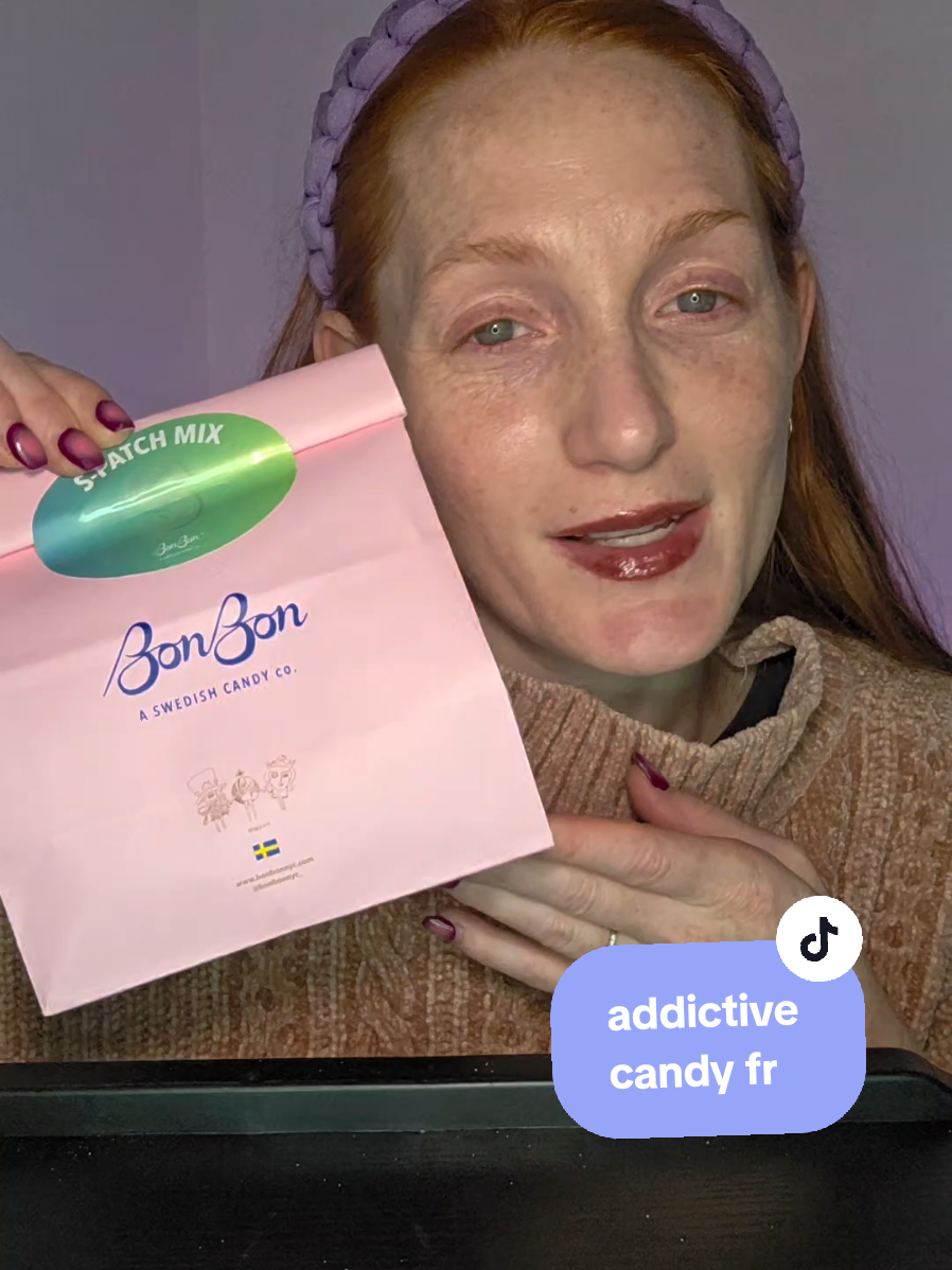 TikTok post by @jazzy.tingles for BonBon NYC. Caption reads: @BonBon - A Swedish Candy Co. This mix is perfect....