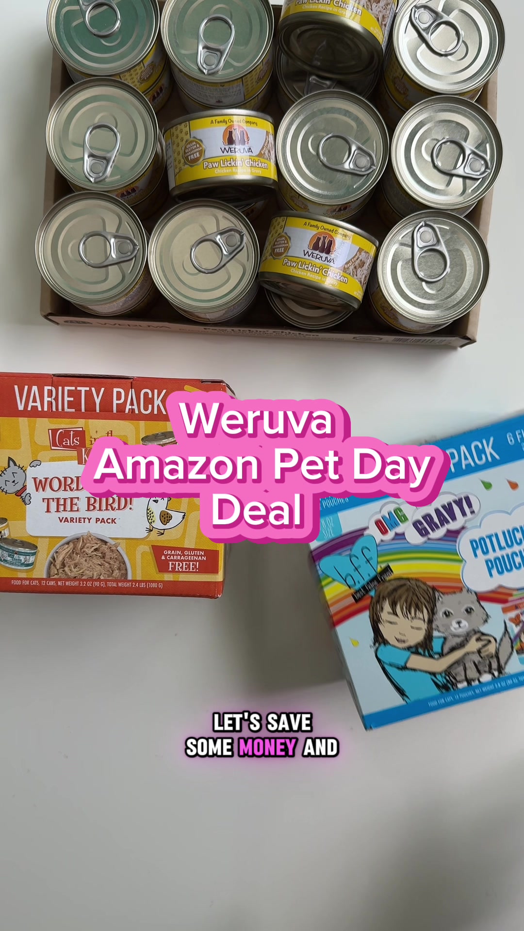 TikTok post by @missfeministkitty for Weruva. Caption reads: Starting tomorrow! Which Weruva deal are you going....