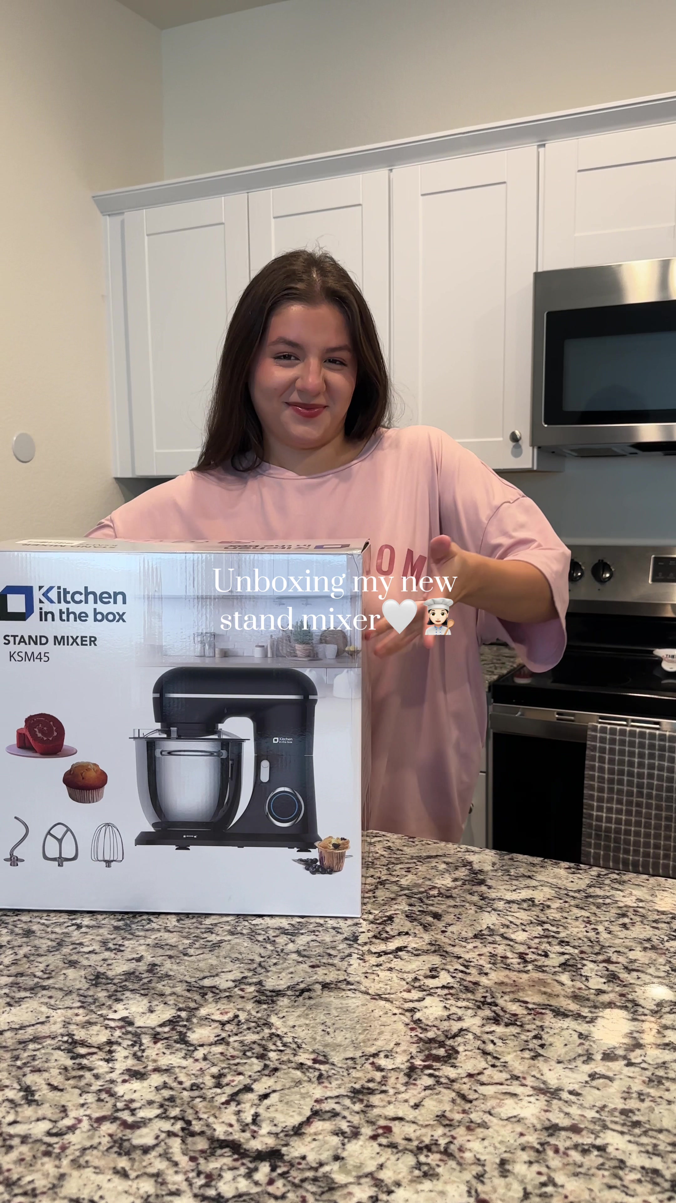 TikTok post by @gabbyblakely for Kitcheninthebox. Caption reads: And she’s pinkkkk 😍😍😍😍 I need to make more....