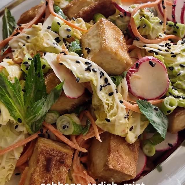 Instagram post by @nataliechassay for ARTAH. Caption reads: Ad. I’m having a real moment with tofu right now.....