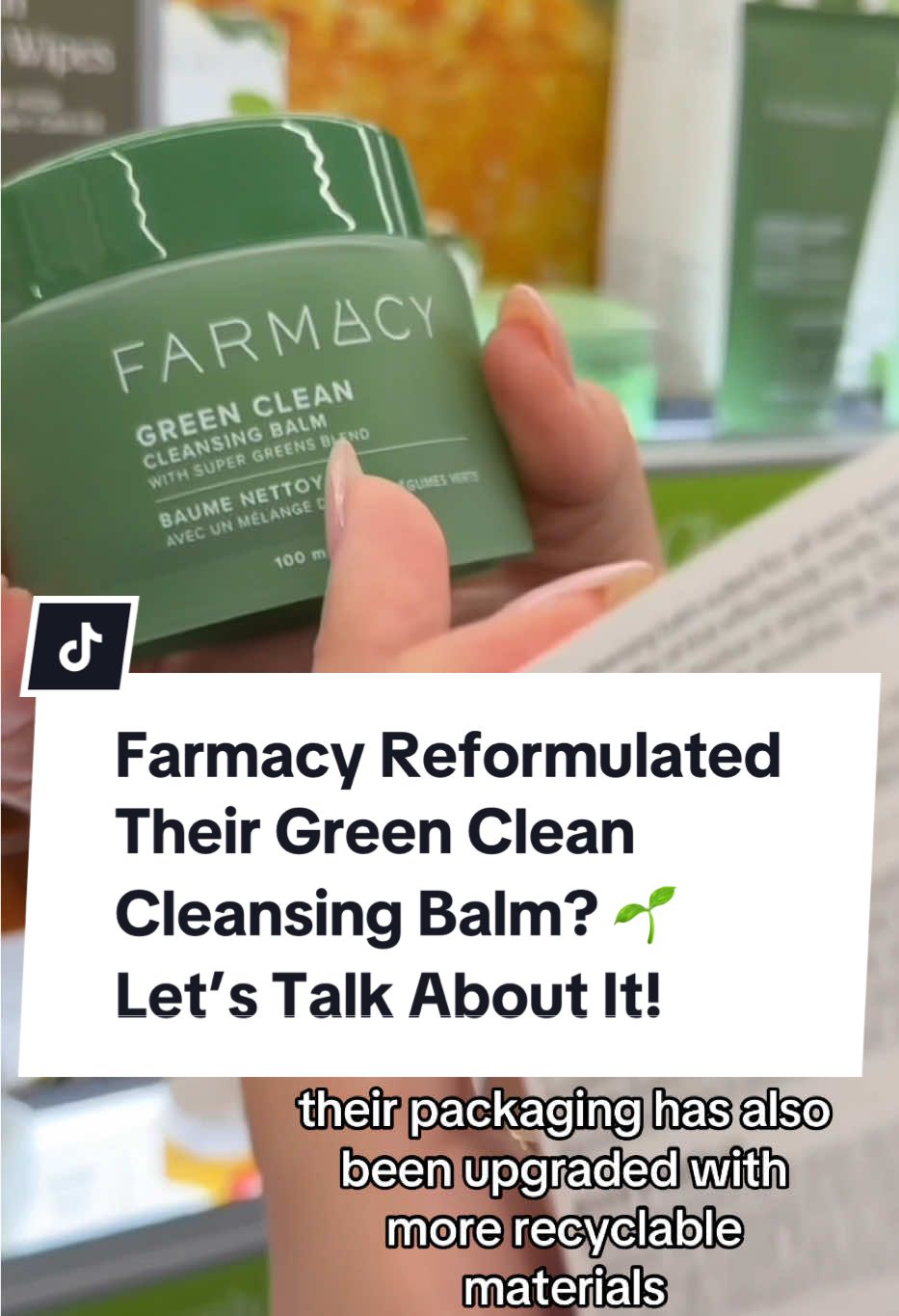 TikTok post by @thelipsticklesbians for FarmacyBeauty. Caption reads: #FarmacyPartner We’ve talked about her before, so....