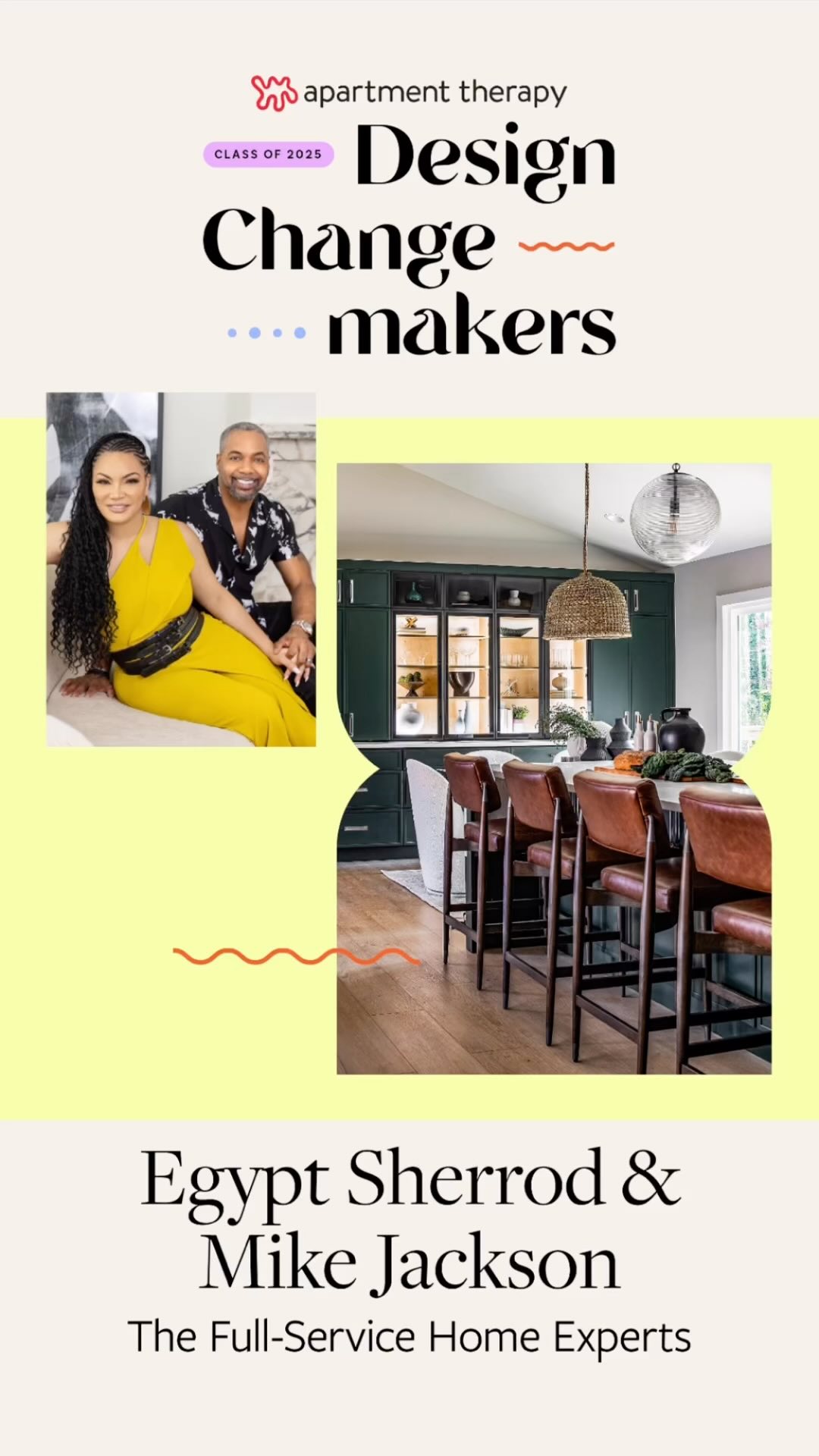 Instagram post by @egyptsherrod for Apartment Therapy. Caption reads: Feeling incredibly honored! 💫 Thank you....