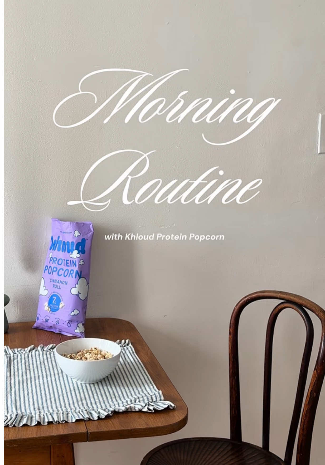 TikTok post by @bellymayme for KhloudFoods. Caption reads: @KhloudFoods #khloudpartner my go-to snack for....