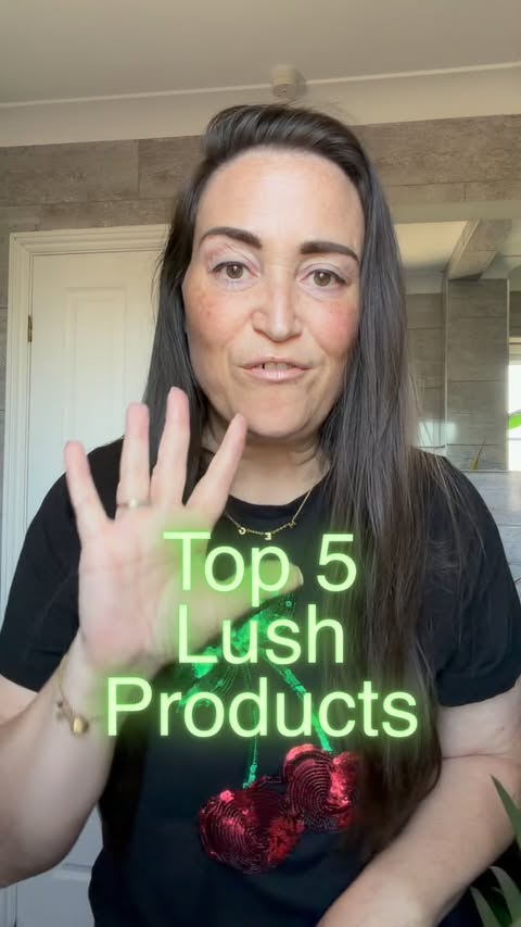 Instagram post by @meggieapples for LUSH. Caption reads: Love a bit of @lush don’t I?! ❤️ My top 5, all....