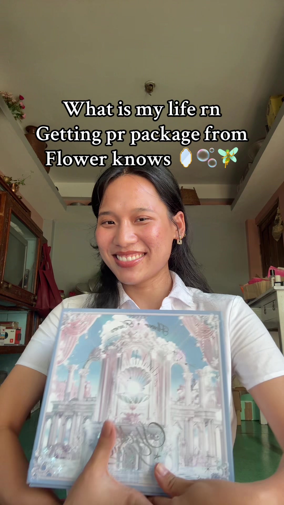 TikTok post by @styleandskinbysanju for Flower Knows. Caption reads: Can’t believe I got pr package from flower knows....