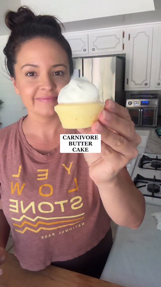 Instagram post by @itscourtneyluna for Equip Foods. Caption reads: Carnivore Butter Cake 🧁 

Comment “CAKE” to get....