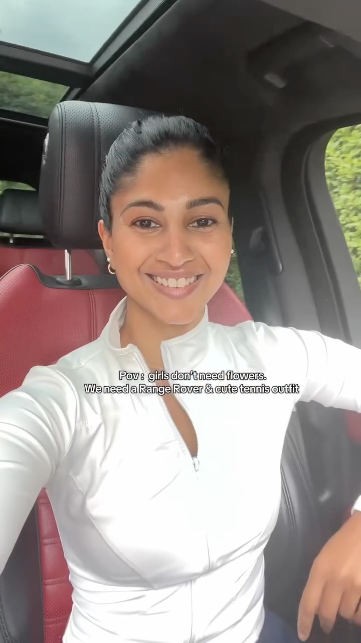 Instagram post by @thilini.hewa for Land Rover. Caption reads: | Girlhood : Driving in style with @rangerover &....