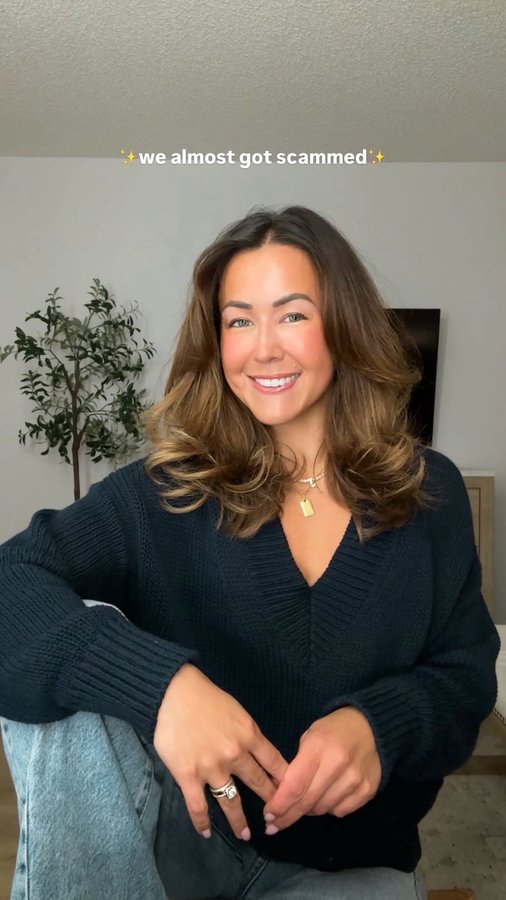 Instagram post by @lyndseysmiith for RBC. Caption reads: Sponsored by @rbc How to spot AI fraud and help....