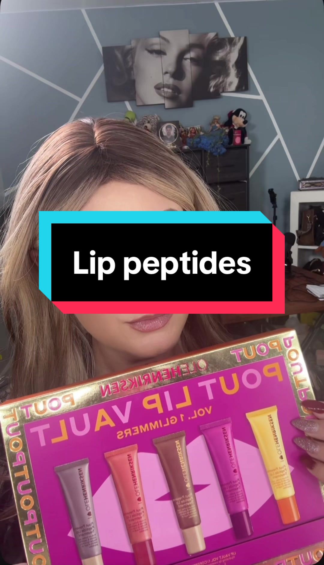 TikTok post by @a_lifestyle_choice for OLEHENRIKSEN. Caption reads: Fuller looking lips with @Olehenriksen Lip....