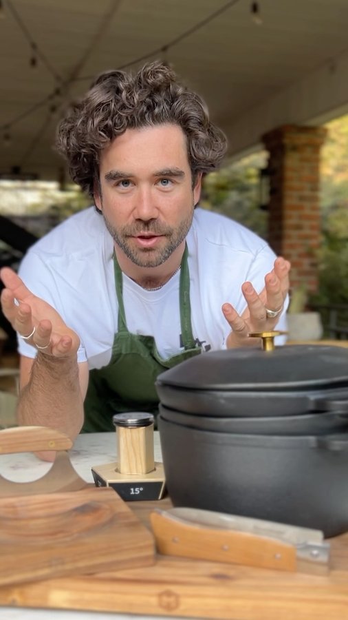 Instagram post by @gabe_kennedy for Bespoke Post. Caption reads: Gifts for a cook? Here are three unique gifts from....