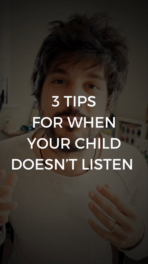 Instagram post by @the.dad.vibes for babyganics. Caption reads: 🤯 Getting our child to listen can be very....