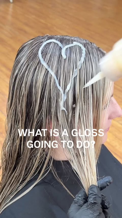 Instagram post by @colorbyciarra for Joico. Caption reads: [...] a gloss?!! I got you 🫡 I’ve been LOVING....