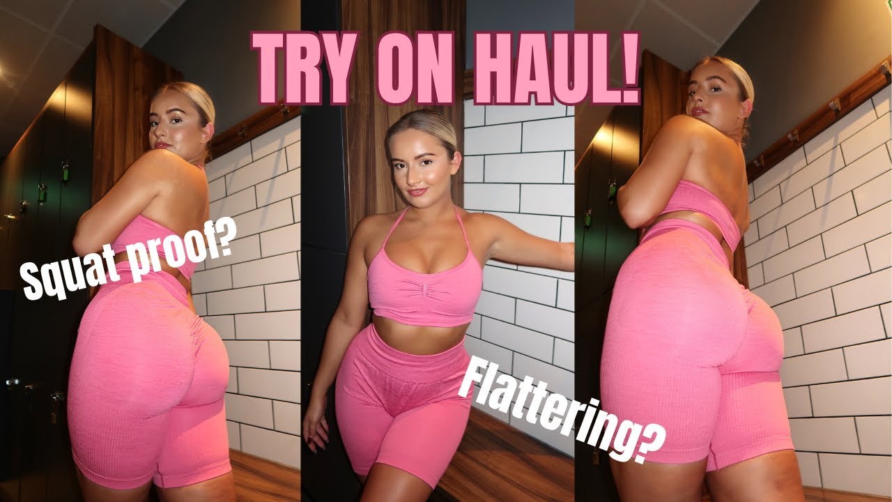 YouTube post by @Georgieeyxxx for Lazuli Label. Caption reads: LAZULI LABEL ACTIVEWEAR TRY ON HAUL 2025!.