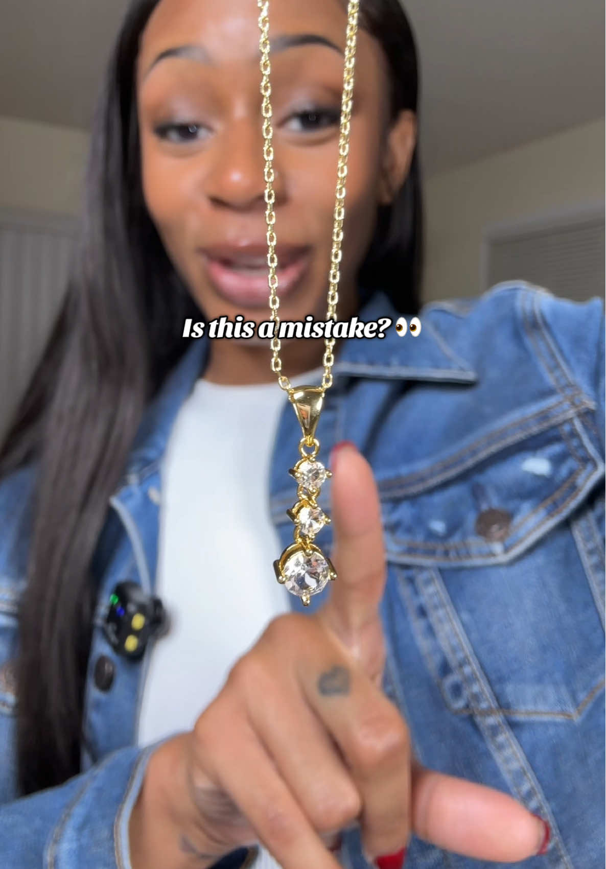 TikTok post by @kitcatt13 for Cate & Chloe. Caption reads: This necklace from @Cate & Chloe is gorgeous!....