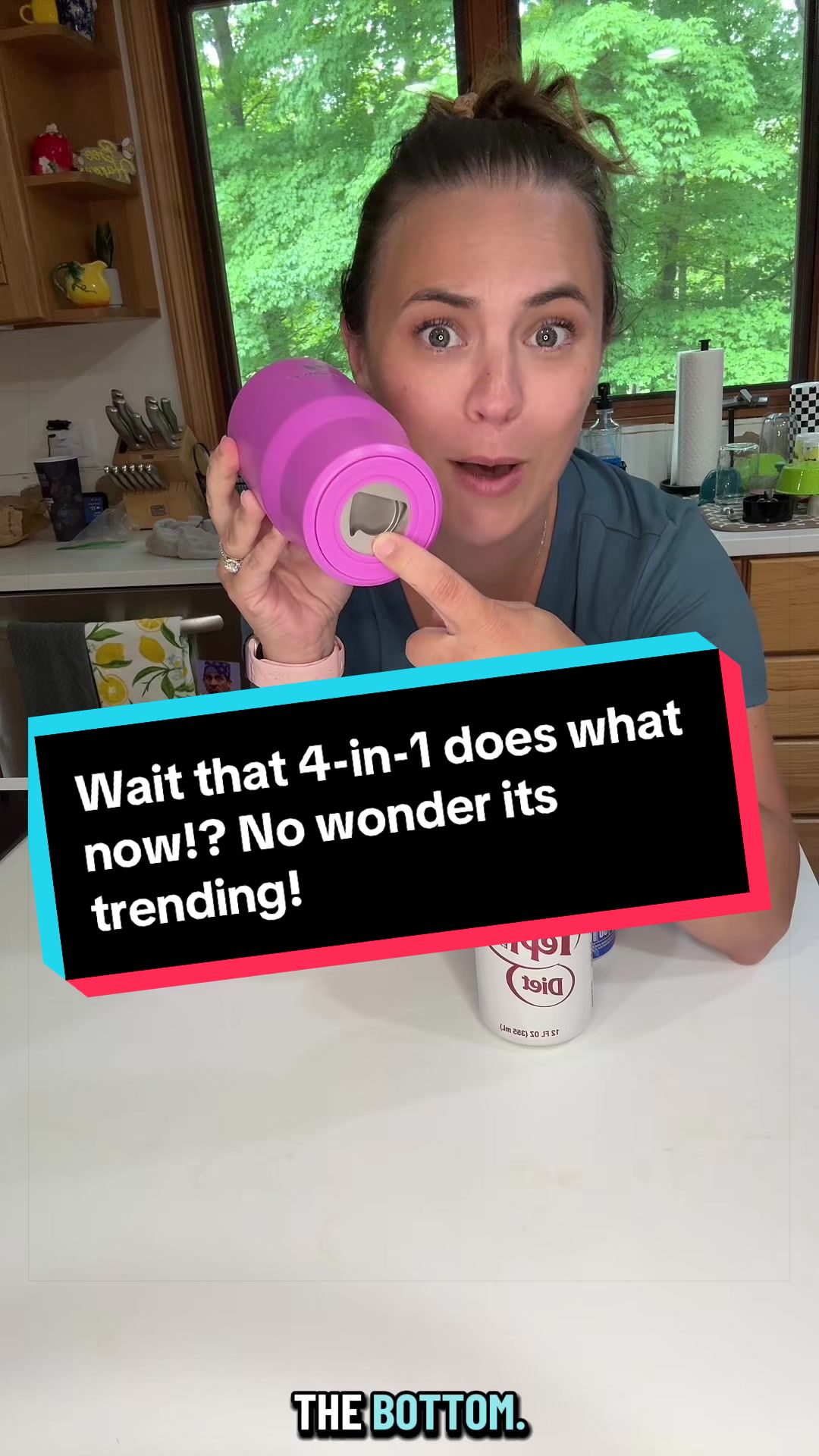 TikTok post by @ashleylendrum for Reduce. Caption reads: REDUCE 4-in - 1 cooler koozie! So many fun [...].
