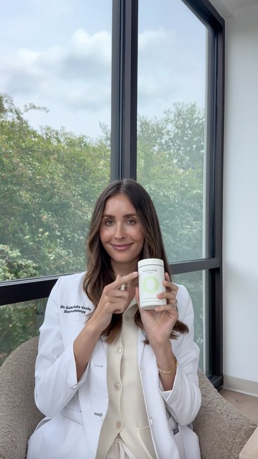 Instagram post by @gabvasile for Nutrafol. Caption reads: Transparency matters. ✨

Nutrafol Hair Growth....