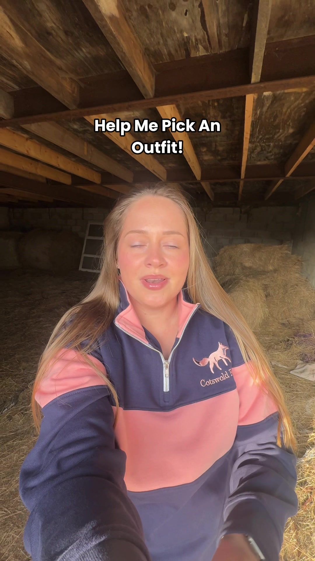 TikTok post by @lifewithmaiz for Cotswold Fox Clothing. Caption reads: [...] (it’s a horsey interview!!)....